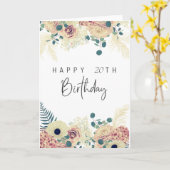 Carte Elegant Floral Happy Birthday Card – Customizable  (Fleur jaune)