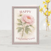 Carte Elegant Floral Happy Valentine’s Day Card (Fleur jaune)