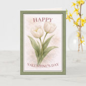 Carte Elegant Floral Happy Valentine’s Day Card (Fleur jaune)
