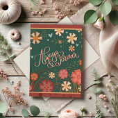 Carte Élégant floral toujours et toujours Citer l'amour