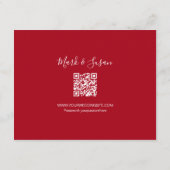 Carte Elégant Floral traditionnel Mariage chinois RSVP (Dos)