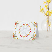 Carte Élégant floral Vintage (Fleur jaune)