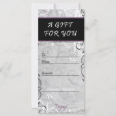 Carte Élégant Flouritures Salon & Certificat Cadeau Spa (Devant)