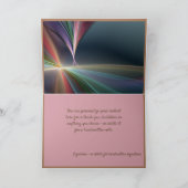 Carte Elégant Fractal Pastel Rainbow Color Design (Intérieur)
