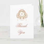 Carte Elegant Frame Holy Cross Religious Thank You (Devant)
