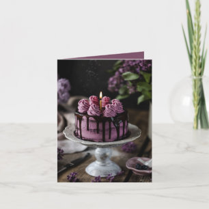 Carte Élégant gâteau d'anniversaire Petite salutation