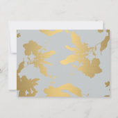 Carte Élégant Gold Floral Pattern Certificat cadeau (Dos)