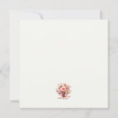 Carte Elegant Gold Glitter Floral Frame Personalized (Dos)