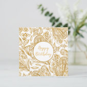 Carte Elégant Gold Joyeux anniversaire (Debout devant)