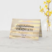 Carte Elegant Gold Watercolor Félicitations Diplômé (Fleur jaune)