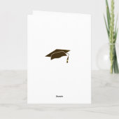 Carte Elégant Golden Félicitations Diplômé (Dos)