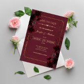 Carte Elegant Gothic Romance Wedding Save the Date