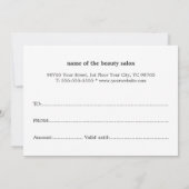 Carte Elégant gris foncé Faux Gold Heart (Dos)