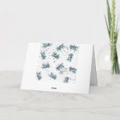 Carte Élégant Grunge Floral (Dos)
