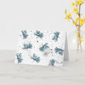 Carte Élégant Grunge Floral (Fleur jaune)