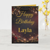 Carte Elegant Grunge For Anyone Birthday (Fleur jaune)