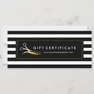 Carte Elégant Hair Stylist Certificat cadeau