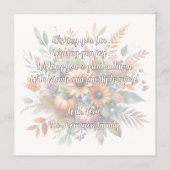 Carte Élégant Happy Fall Citrouille Flower Bouquet Motif (Dos)