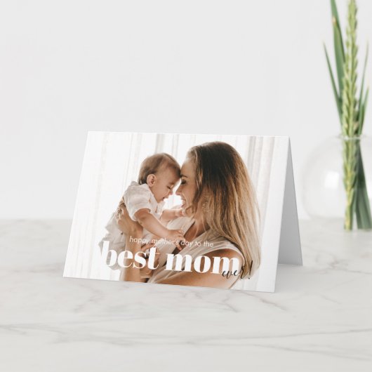 Carte Elégant Happy Mother's Day Photo Greeting Card (Devant)
