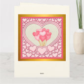 Carte Élégant Heureuse Sainte-Valentin de coeur rose élé (Dos)