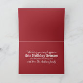 Carte Élégant Holly Pinecone Mandala Classic 1 Photo (Intérieur)