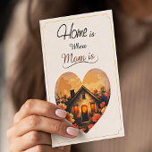 Carte Elegant “Home is Where Mom Is” Greeting Card 