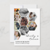 Carte Elégant Honeypeb Photo Wedding Enregistrer la date (Devant)