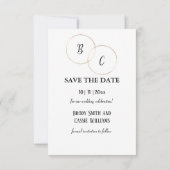 Carte Elégant Honeypeb Photo Wedding Enregistrer la date (Dos)