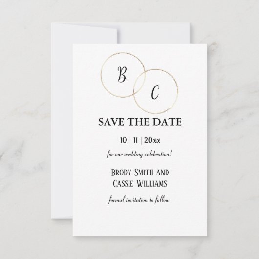 Carte Elégant Honeypeb Photo Wedding Enregistrer la date (Dos)