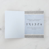 Carte Elegant Ice Skating Glitter Figure Skate Birthday  (Intérieur)