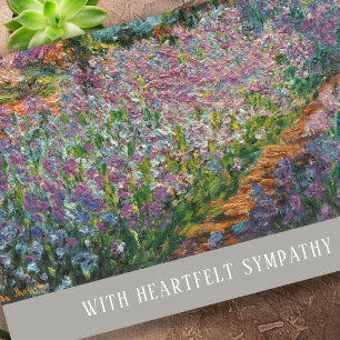 Carte Elégant Iris Funeral Désolé Pour Votre Sympathie D