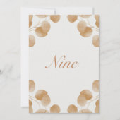 Carte Élégant ivoire & Terracotta Botanique Numéros de t (Devant)