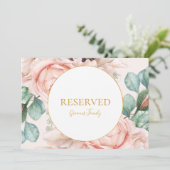 Carte Elégant Jardin Floral Blush | Symbole réservé Past (Debout devant)