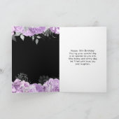 Carte Elegant Lilac and Silver Flowers Sweet Sixteen (Intérieur)