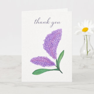 Carte Elegant Lilac Watercolor Thank You Card