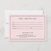 Carte Élégant logo de certificat-cadeau d'entreprise Blu (Devant)