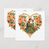 Carte Elegant Love Heart (Devant / Derrière)