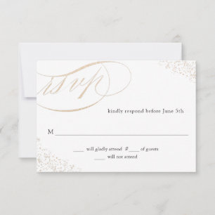 Carte Élégant mariage avec écriture calligraphique et ta
