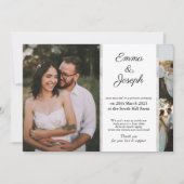 Carte Elégant Mariage chic en marbre retardé sur mesure  (Devant)