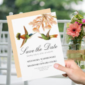 Carte Elégant Mariage Colibri Blush Pink Lily
