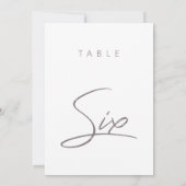 Carte Élégant Mariage de calligraphie moderne Numéro de  (Dos)