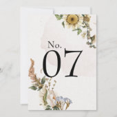 Carte Élégant Mariage de couronne de fleurs séchées Numé (Devant)