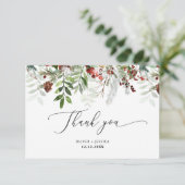 Carte Élégant mariage de Noël merci (Debout devant)