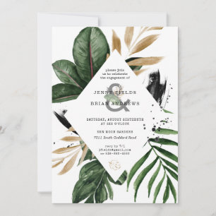Carte Élégant Mariage Été Luxueux Fête de Fiançailles