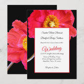 Carte Élégant Mariage floral rose rose moderne (Devant / Derrière)