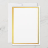 Carte Elégant Mariage frontalier doré en espagnol (Dos)