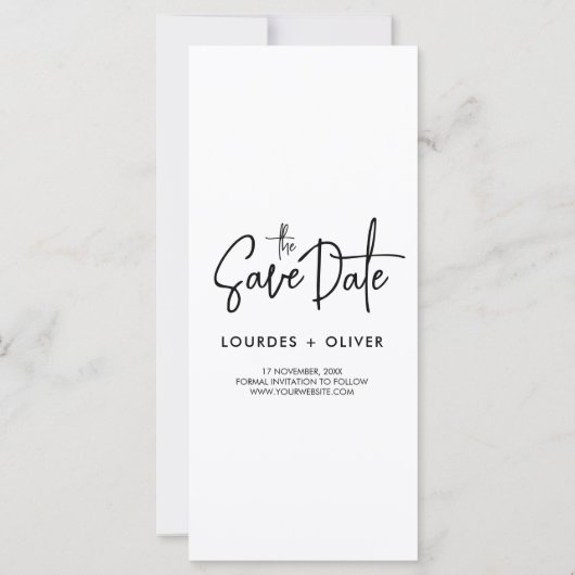 Carte Élégant mariage moderne cabine photo enregistrer l (Dos)