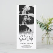 Carte Élégant mariage moderne cabine photo enregistrer l (Debout devant)