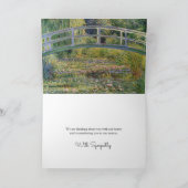 Carte Élégant Mémorial Lily Pond Condolence Sympathie (Intérieur)