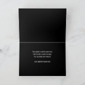 Carte Élégant Merci d'affaires noir blanc et or (Intérieur)